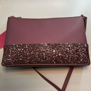NWOT Kate Spade ♠️ Pink/Mauve Glitter Bag